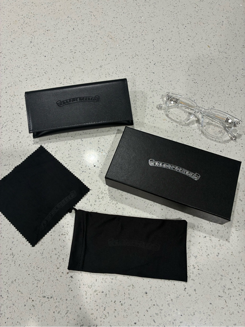 & Other Stories Transparent Acetate Eyeglasses with Black Accessories